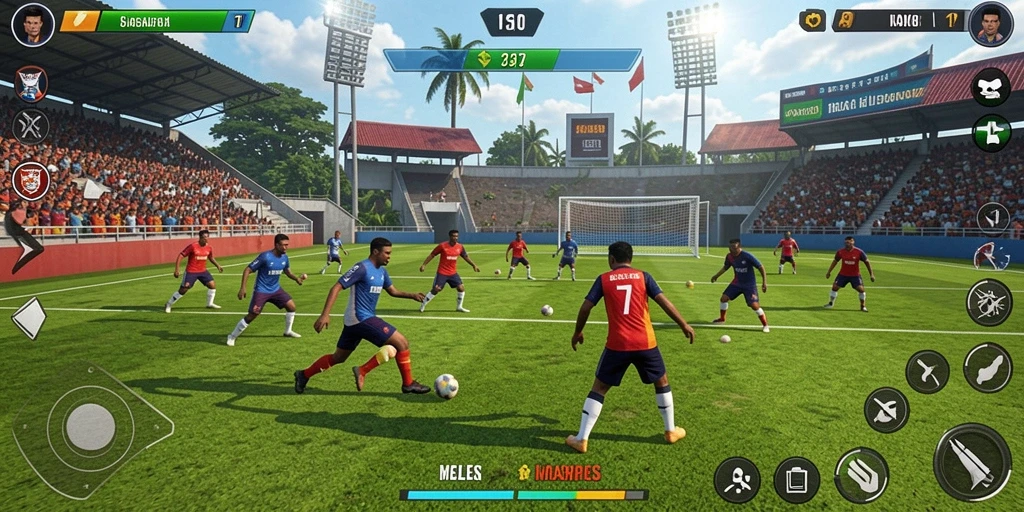 Tangkapan layar memperlihatkan pertempuran melawan musuh yang menantang.