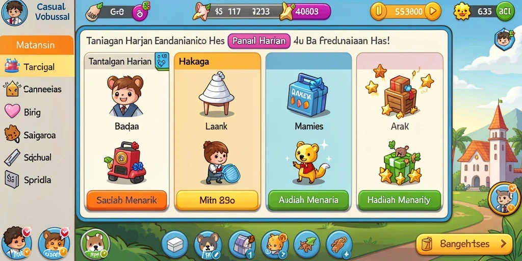 Upgrade karakter dengan item langka yang ditemukan.